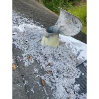 Pile of trapped lint following cleaning 